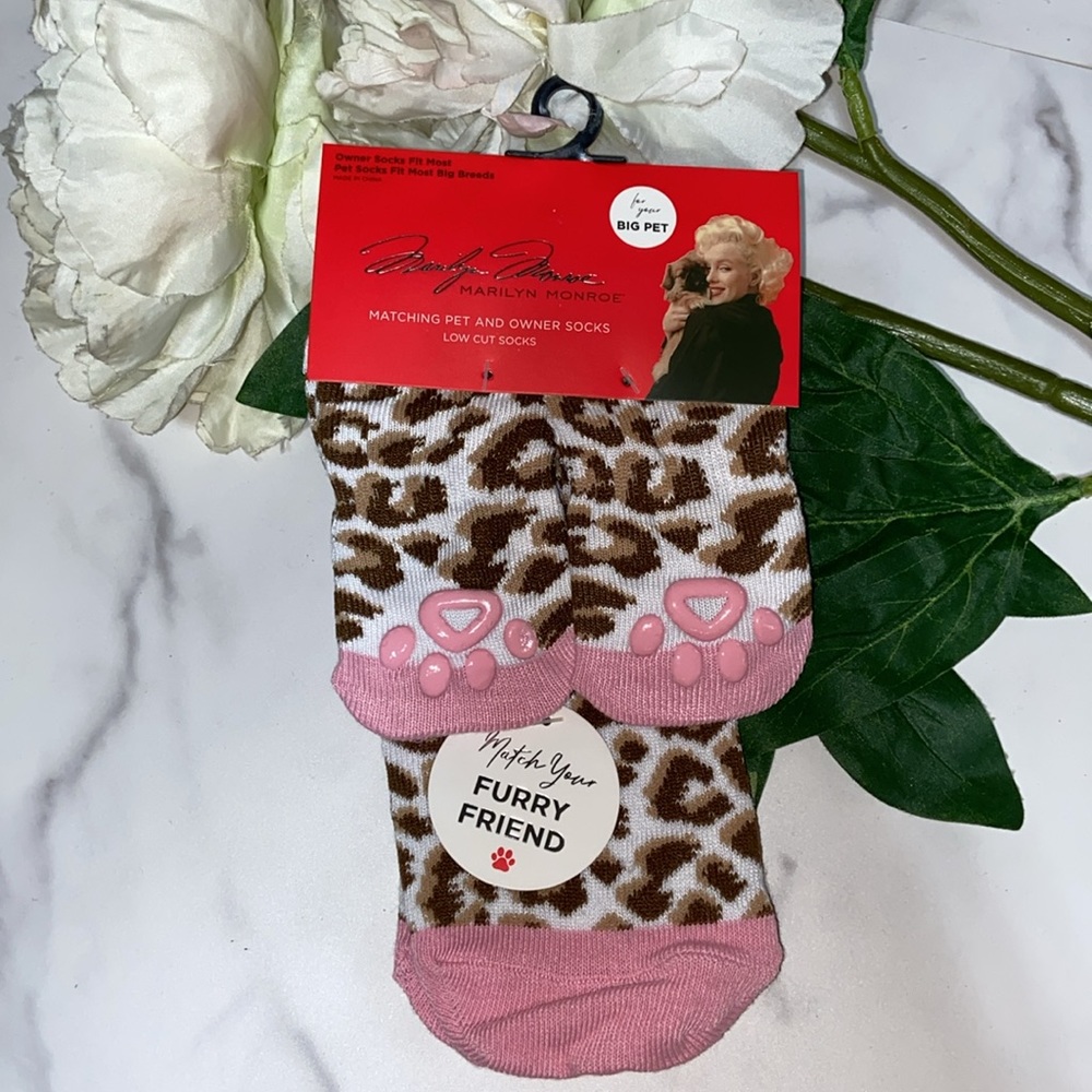 Marilyn Monroe Matching Pet & Owner Low cut Sock Set, Big Pet